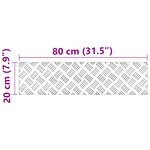vidaXL Plaques en Aluminium 2 Pièces Antidérapantes 80x20 cm