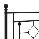 vidaXL Cadre de lit métal sans matelas avec pied de lit noir 140x200cm