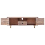 vidaXL Meuble TV 118x30x40 cm Bois d'acacia massif