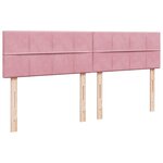 vidaXL Sommier à lattes de lit avec matelas Rose 180x200 cm Velours