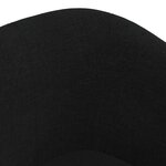 vidaXL Chaise cabriolet avec repose-pied noir tissu