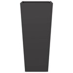 vidaXL Jardinières 2 Pièces noir 35x35x75 cm acier