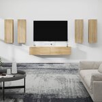 vidaXL Ensemble de meubles TV 6 Pièces Chêne sonoma Bois d'ingénierie