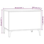 vidaXL Table basse Sonoma gris 60x44 5x45 cm Bois d'ingénierie