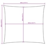 vidaXL Voile de parasol tissu oxford carré 4x4 m crème