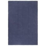 vidaXL Tapis rectangulaire Bleu marine 200x300 cm Coton