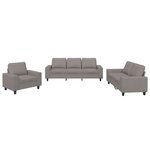 vidaXL Ensemble de canapés 3 Pièces taupe tissu