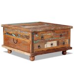vidaXL Table basse Bois de récupération 70 x 70 x 38 cm