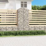 vidaXL Panier de gabions arqué 100x30x220/240 cm Fer galvanisé
