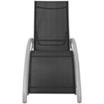 vidaXL Chaise longue aluminium noir