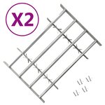 vidaXL Grilles réglables de sécurité de fenêtres 2 Pièces 1000-1500 mm