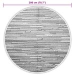 vidaXL Tapis d'extérieur gris Ø200 cm PP
