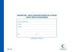 Registre 'Conventions de stage' 210 x 297 mm 48 pages ELVE