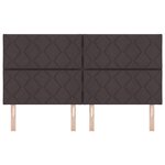 vidaXL Tête de Lit Design Blocs de Diamant Marron Foncé 180 cm Tissu