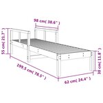 vidaXL Chaise longue blanc 199 5x62x55 cm bois massif de pin