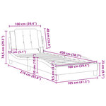 vidaXL Cadre de lit sans matelas cappuccino 100x200 cm similicuir