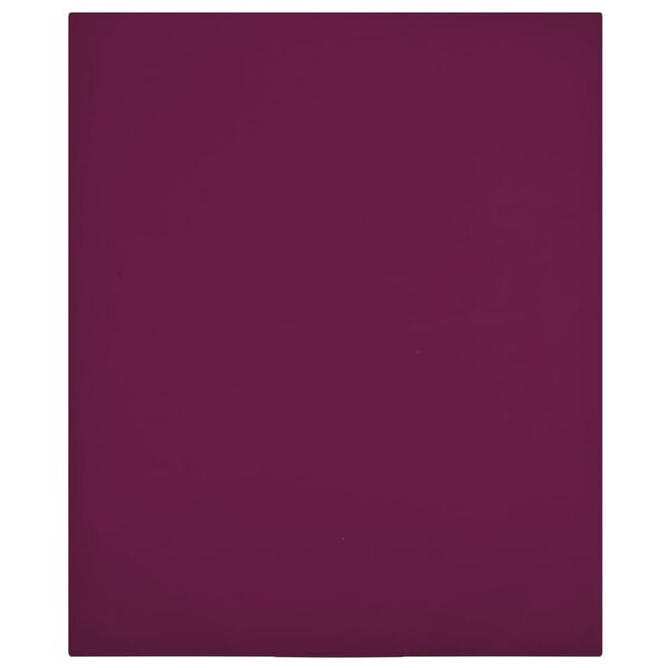 vidaXL Drap-housse Jersey Bordeaux 140x200 cm Coton