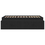 vidaXL Cadre de lit de rangement Chêne Noir 100x200 cm