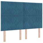 vidaXL Cadre de lit Bleu Foncé 140x200 cm Velours