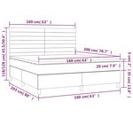 vidaXL Sommier à lattes de lit avec matelas Marron foncé 160x200 cm