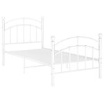 vidaXL Cadre de lit sans matelas blanc métal 100x200 cm