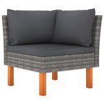Salon de jardin meuble d'extérieur ensemble de mobilier 6 pièces avec coussins résine tressée gris 02_0016858