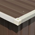 vidaXL Abri de jardin Marron 257x779x181 cm Acier galvanisé