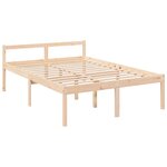 vidaXL Lit pour personne âgée et tête de lit 140x190 cm bois massif