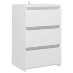 vidaXL Table de chevet Blanc 40x35x62 5 cm Aggloméré