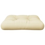 vidaXL Coussin de palette crème 60x60x12 cm tissu