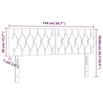 vidaXL Tête de lit à LED Vert 144x7x78/88 cm Tissu