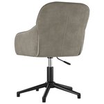 Chaise fauteuil siège pivotante de bureau informatique étude clairvelours gris 02_0024116