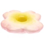 Bougeoir en céramique fleur rose