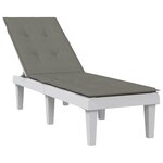 vidaXL Coussin de chaise longue gris foncé mélangé (75+105) x 50 x 4 cm