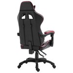 vidaXL Chaise de jeu Rouge bordeaux Similicuir