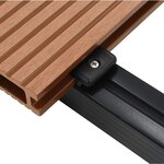 vidaXL Panneaux de terrasse WPC avec accessoires 20 m² 4 m Marron