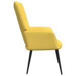 vidaXL Chaise de relaxation avec tabouret Jaune moutarde Tissu