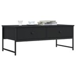 vidaXL Table basse noir 101x49x39 5 cm bois d'ingénierie