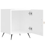 vidaXL Tables de chevet 2 Pièces blanc brillant 40x40x50 cm