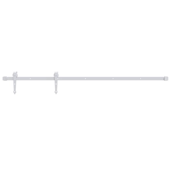 vidaXL Kit de quincaillerie de porte coulissante 183 cm Acier Blanc