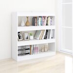 vidaXL Bibliothèque/Séparateur de pièce Blanc 100x30x103 cm