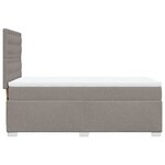 vidaXL Sommier à lattes de lit avec matelas Taupe 90x200 cm Tissu