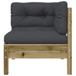 vidaXL Canapé de jardin avec coussins et repose-pied 2 places