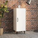 vidaXL Buffet Blanc brillant 34 5x34x90 cm Bois d'ingénierie