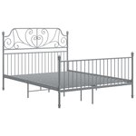 vidaXL Cadre de lit sans matelas gris métal 140x200 cm