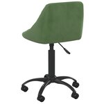 Vidaxl chaise de salle à manger vert foncé velours