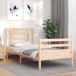 vidaXL Cadre de lit sans matelas 90x200 cm bois massif