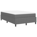 vidaXL Lit Box Spring avec Matelas Gris Clair en Tissu en Velours Côtelé