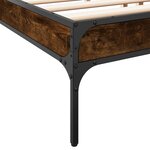 vidaXL Cadre de lit sans matelas chêne fumé 180x200 cm