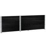 vidaXL Jardinière noir 120x80 cm bois massif de pin